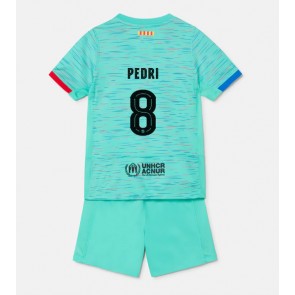 Barcelona Pedri Gonzalez #8 Replika Babytøj Tredje sæt Børn 2023-24 Kortærmet (+ Korte bukser)